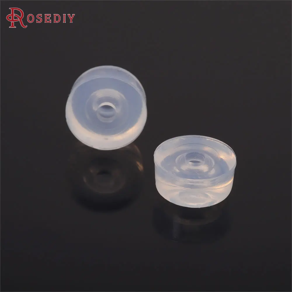 White Rubber Earring Back Earrings Stopper High Quality Jewelry Making Supplies Necklace Earrings Accessories for Women - view 2