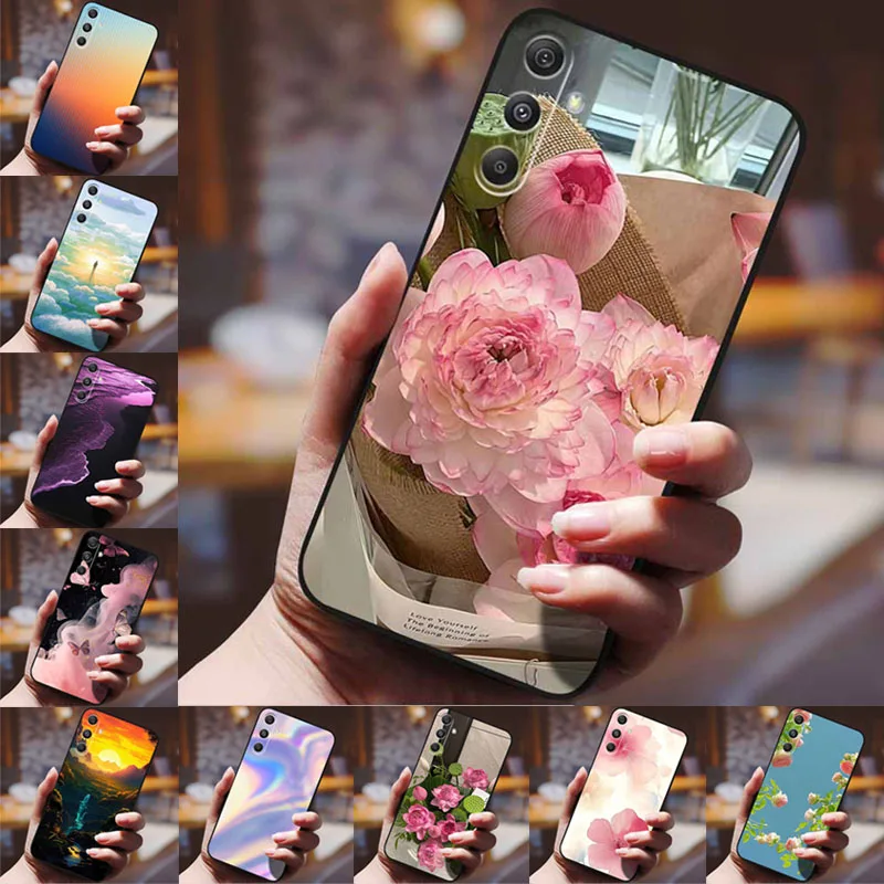 For Samsung Galaxy S25 S23 S21 S24 S20 FE Floral Phone Case Samsung S 23 21 24 20 22 25 Ultra Plus Soft Silicone TPU Cover Shell