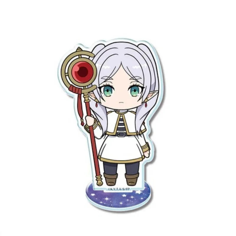 10CM Frieren Beyond Journey's End Anime Acrylic Stand Q-version Frieren Character Standee Desktop Ornament  Keychain Fans Gifts