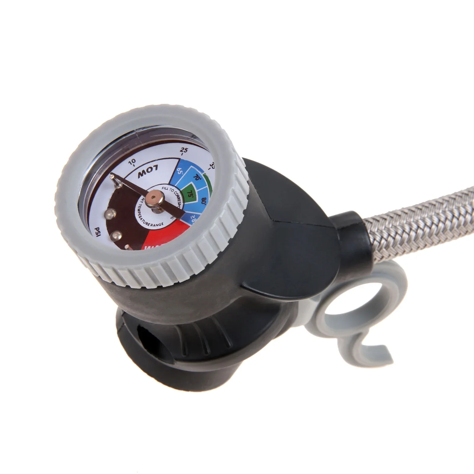 R134A AC Refrigerant Charge Hose Kit with Gauge,Car HVAC Refrigerant Recharge Kit,1/2\'\' Acme Female to 1/2\'\' Male Flare Adapter