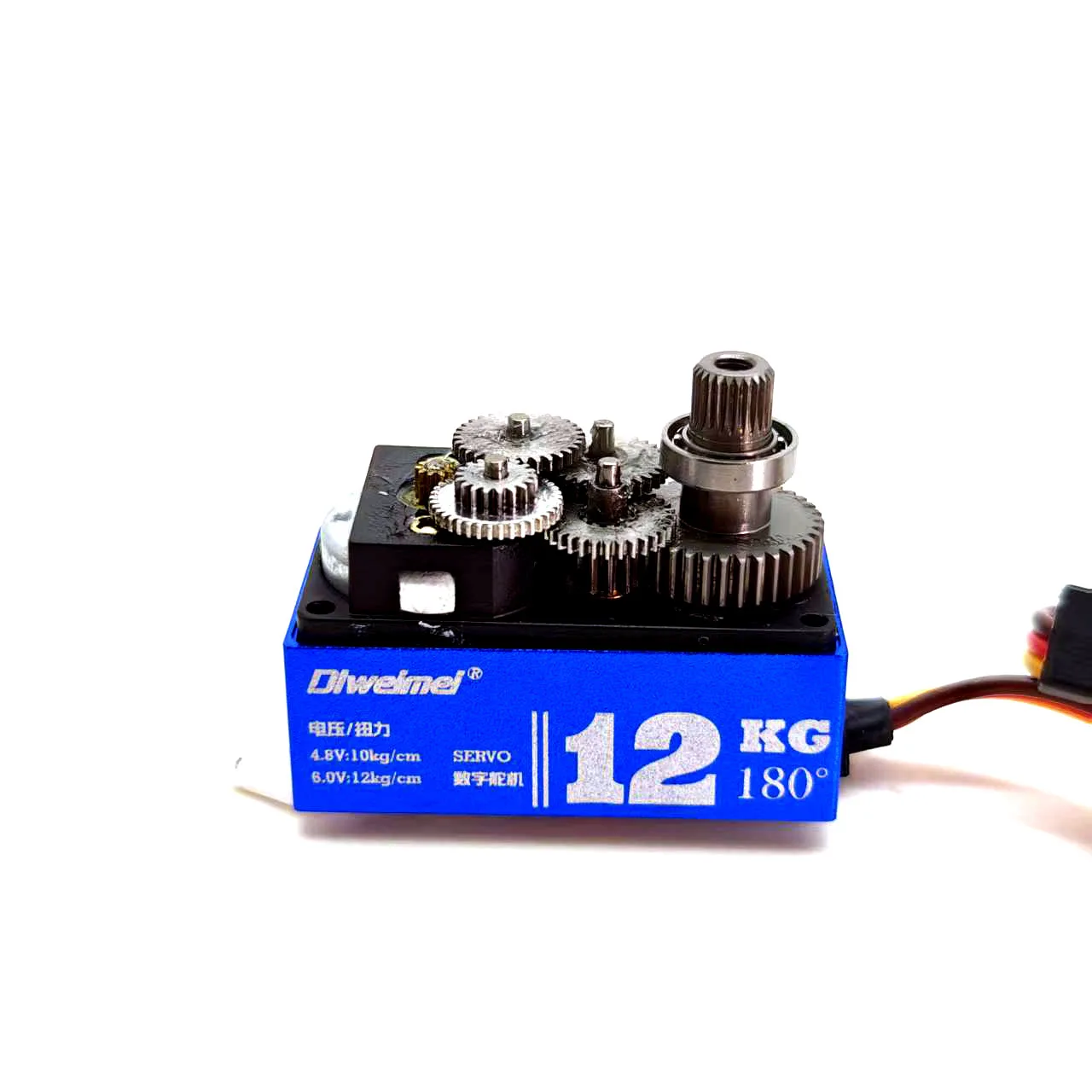Servomotore a coppia elevata da 12 kg con ingranaggio metallico - Servo digitale per robot RC/auto/barca/sistema di controllo aereo