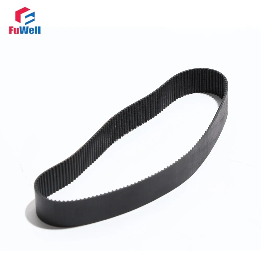 FuWell S2M Timing Belt Rubber 4/6/10/15mm Width Toothed Belts S2M-44~166 Closed Loop Gear Pulley Belt Pitch 2mm for 3D Printer