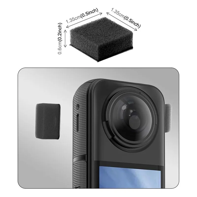 

【Домашние игрушки!】Мукрофонная муфта, 12 шт., пенопластовая прокладка с шумоподавлением для Insta360 X5/X4/X3, фильтр для лобового стекла, крепление для микрофона Acc