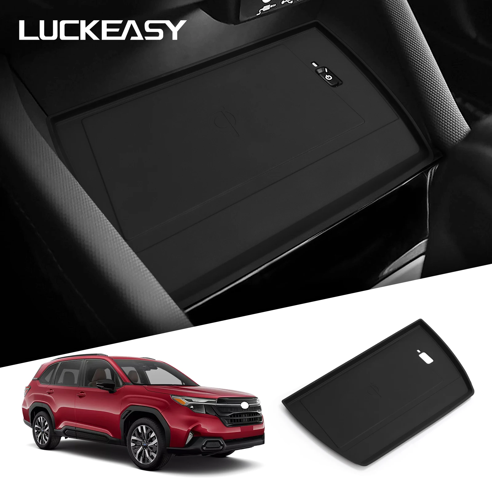 Almohadilla de carga inalámbrica para Subaru Forester 2025, almohadilla antideslizante, accesorios de Interior de coche, alfombrilla protectora para cargador de teléfono