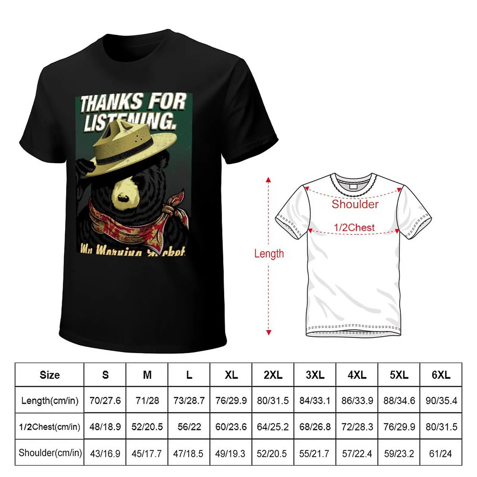 listening my morning jacket tour 2020 gakkelar T-Shirt Plus Size Non-Shrink T-Shirt