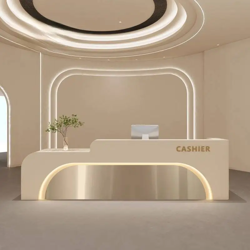 

Restaurant Front Desk Reception Counter Storage Clinic L Shaped Reception Desks Beauty Salon Mostrador Recepcion Furniture