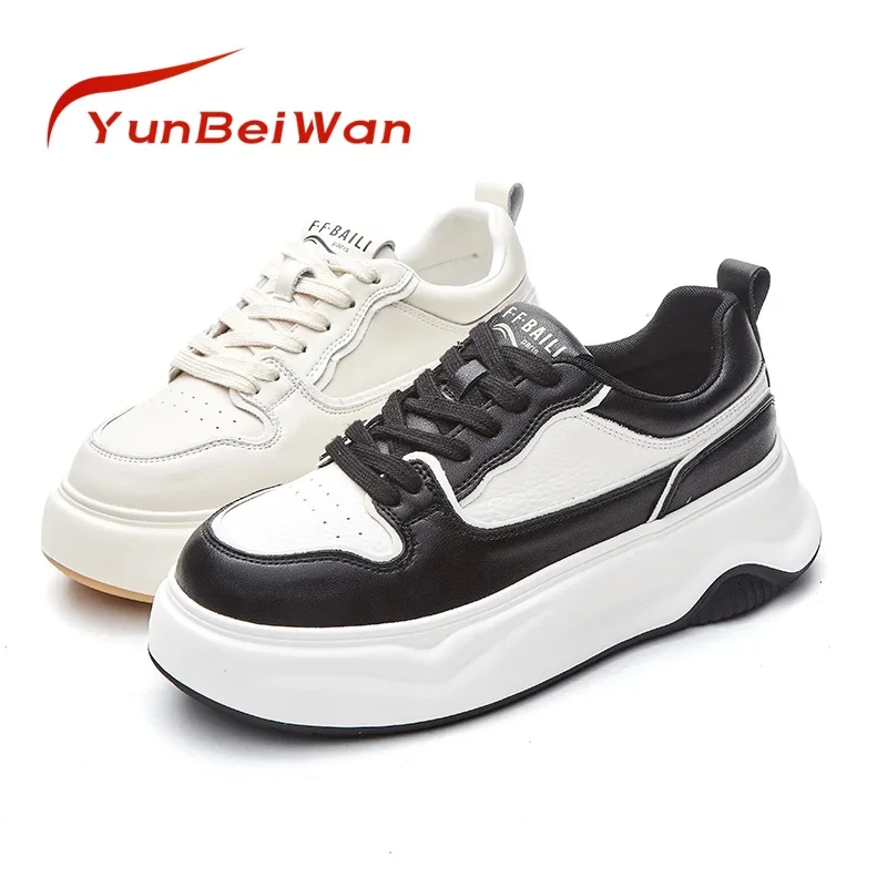 

Cowhide Small White Shoes 2022 Winter Explosive Models Increase The Height Of A Hundred Casual Board Shoes Sports Thick Bottom