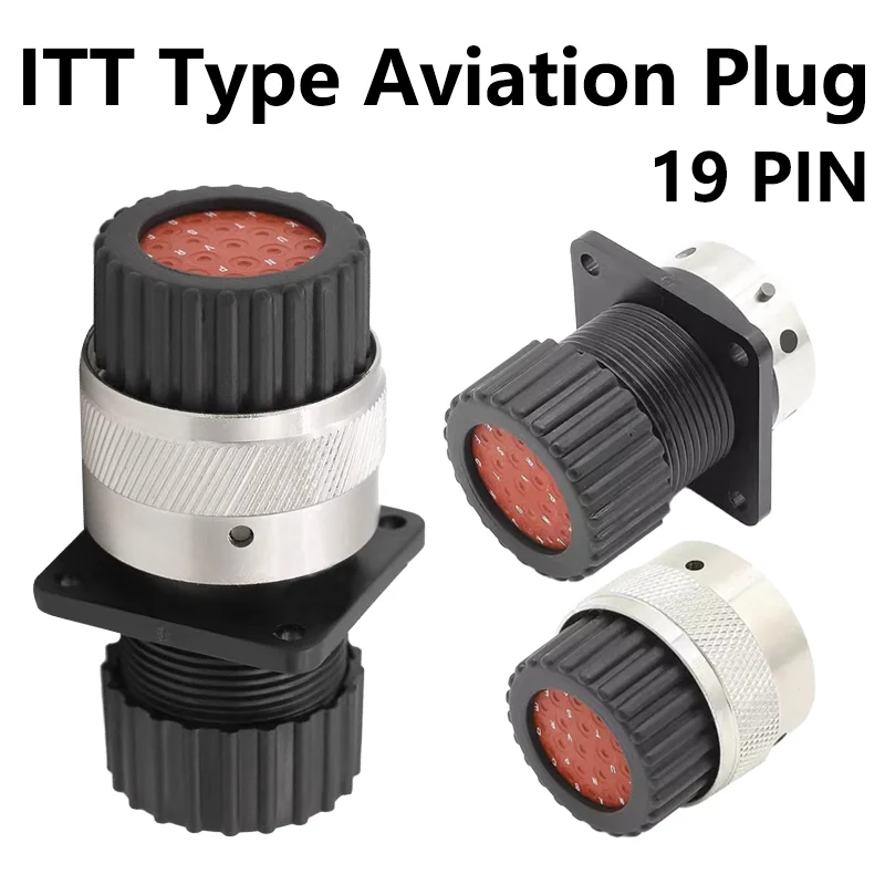 

1/5PCS 19 Hole ITT Waterproof Aviation Wiring Socket Male Female Plastic Shell Connector Plug 192900-0353 192900-0078