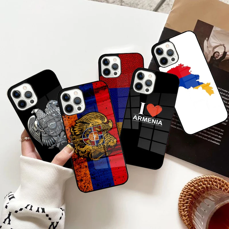 Armenia Albania Russia flag Emblem Phone Case Strong Magnetic for iPhone 15 16 14 13 Pro Max 11 12 Mini Magsafe Wireless Cover