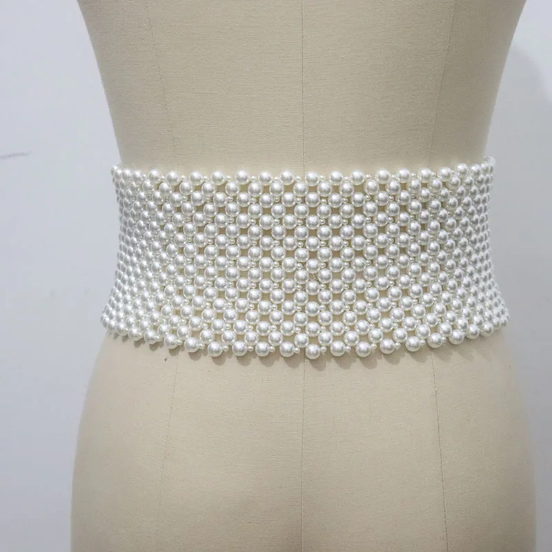 2023 Autumn Pearl Belt For Office Lady Elegant Waist Chains White Female Outfitting Jewelry Fashionable Accessory Birthday Gift