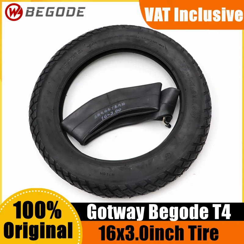 Original 16x3.0inch Outer Tire Inner Tube For Gotway Begode T4 Electric Unicycle City Tyre 16x3.0 Road Outer Tire Accreesories