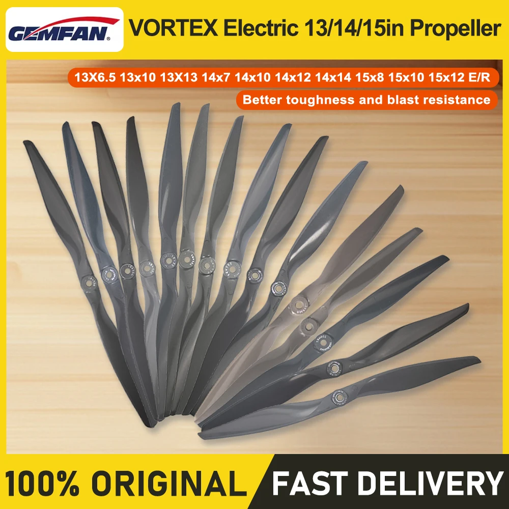 GEMFAN VORTEX Fixed-wing UAV Electric Propeller 13X6.5 13X10 13X13 14X7 14X10 14X12 14X14 15X8 15X10 15X12 E/R 13 14 15 inch