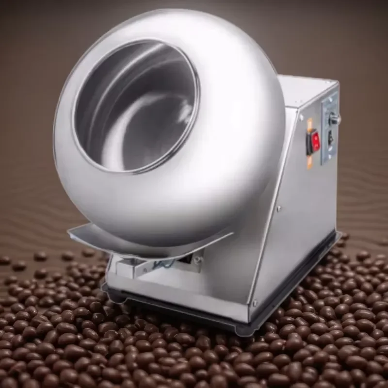 Automatic Chocolate Coated Flour peanuts Burger Polish Lmond Making Pan Sweet Gummy Candy Grain Mini Seed Sugar Coating