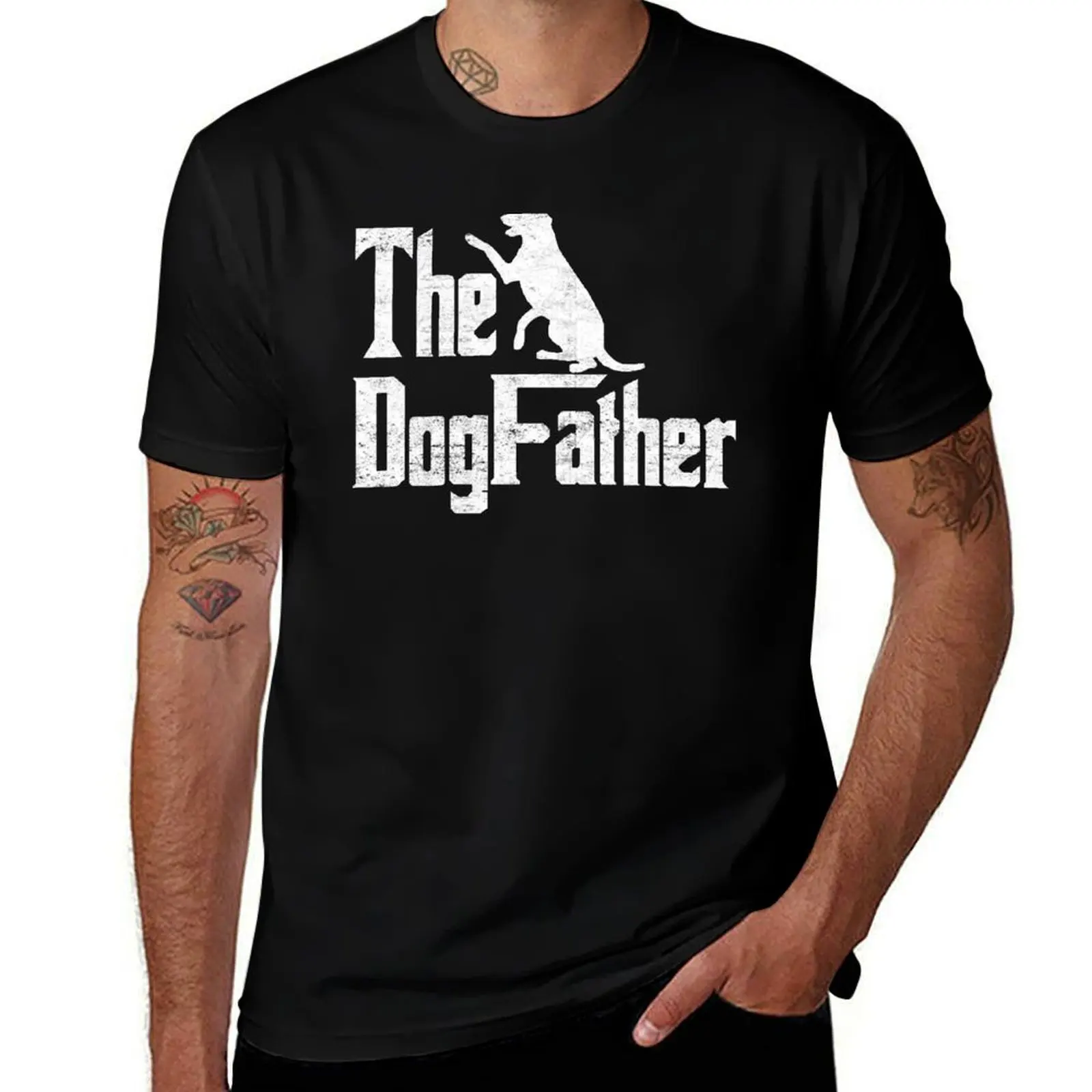 Cool Dog Dad Dog Father Shirt The DogFather - Basset Hound Dog Lover T-Shirt Holiday Party Tee Shirt T-Shirt