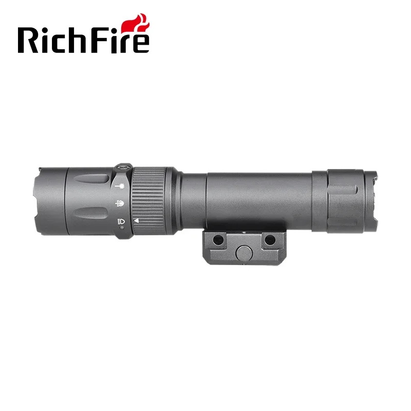 RichFire 전술 손전등 마그네틱 압력 스위치, 흰색 녹색 레이저 콤보, 21700 배터리, 20-22mm 마운트에 적합, 2000LM