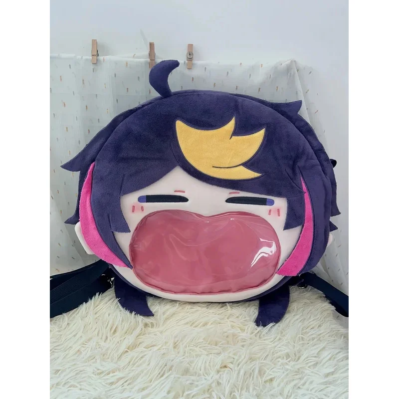 NewAnime Game Luxiem Vtuber Shu Yamino Cosplay Big Mouth Transparent itabag Zipper Backpack Messenger Bags Shoulder Bag Kawaii G view 3