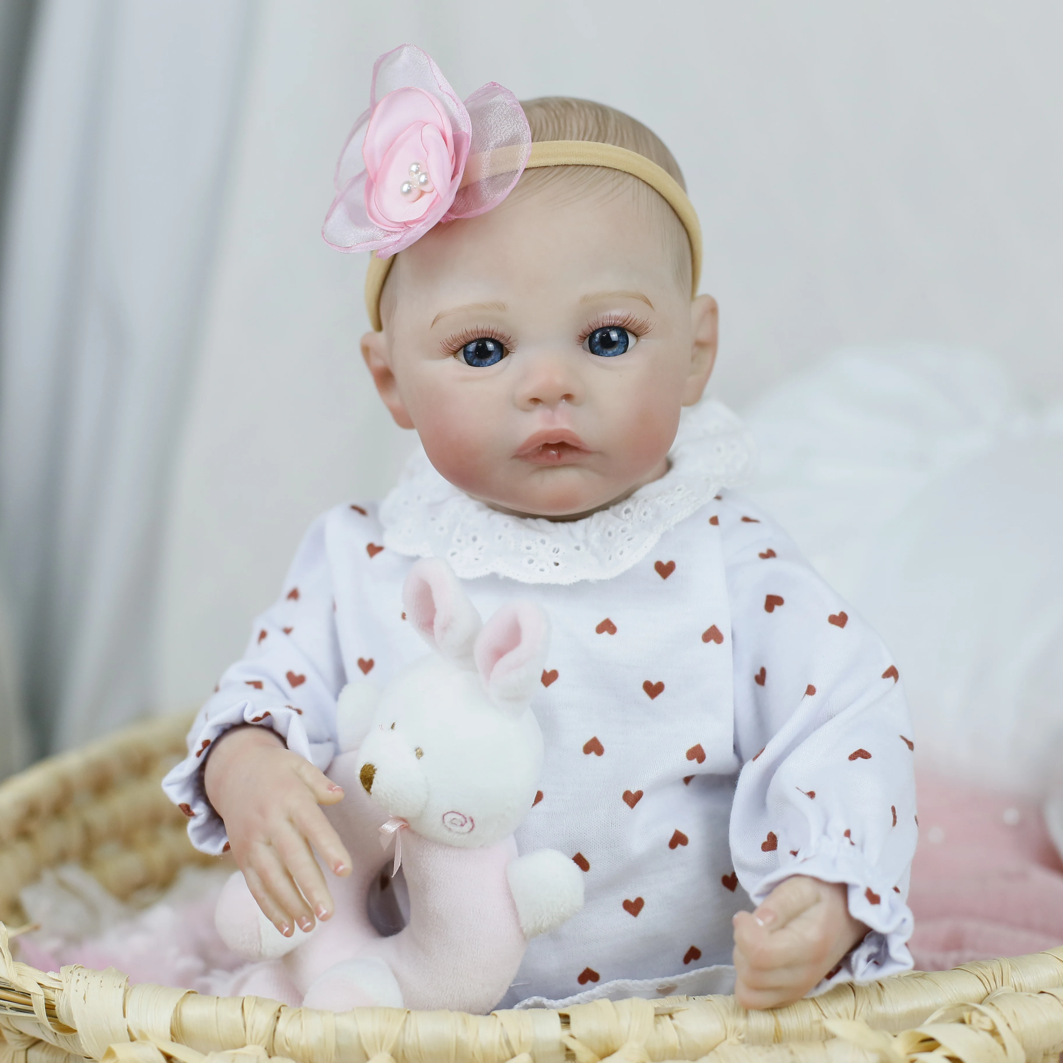 19 بوصة مرج اليدوية تولد من جديد دمية طفل ثلاثية الأبعاد الجلد رسمت باليد واقعية الوليد فتاة نابض بالحياة الدمى هدايا عيد الميلاد للأطفال