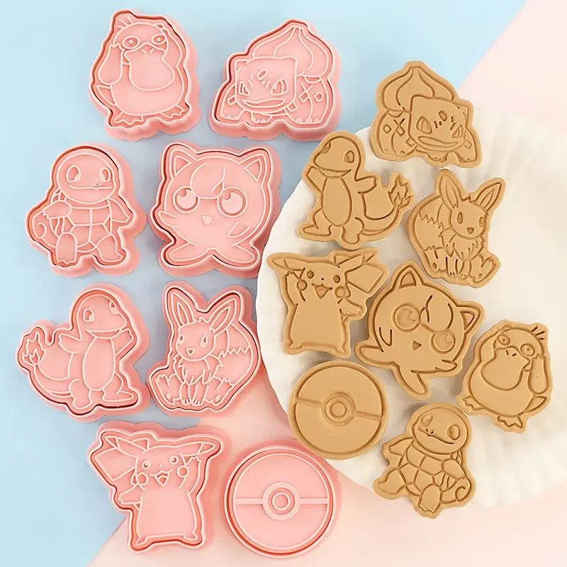 New 6pcs/Set Pokemon Figures Cookie Cutters Cartoon DIY Bakery Mold Biscuit Press Stamp Embosser Sugar Pasty Cake Mould Toys - view 2