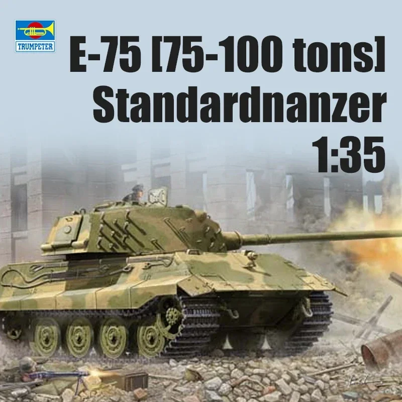 

Trumpeter Plastic Assembled Tank Scale Model Kit 01538 WWII German E75 Heavy Tank 1/35 Scale