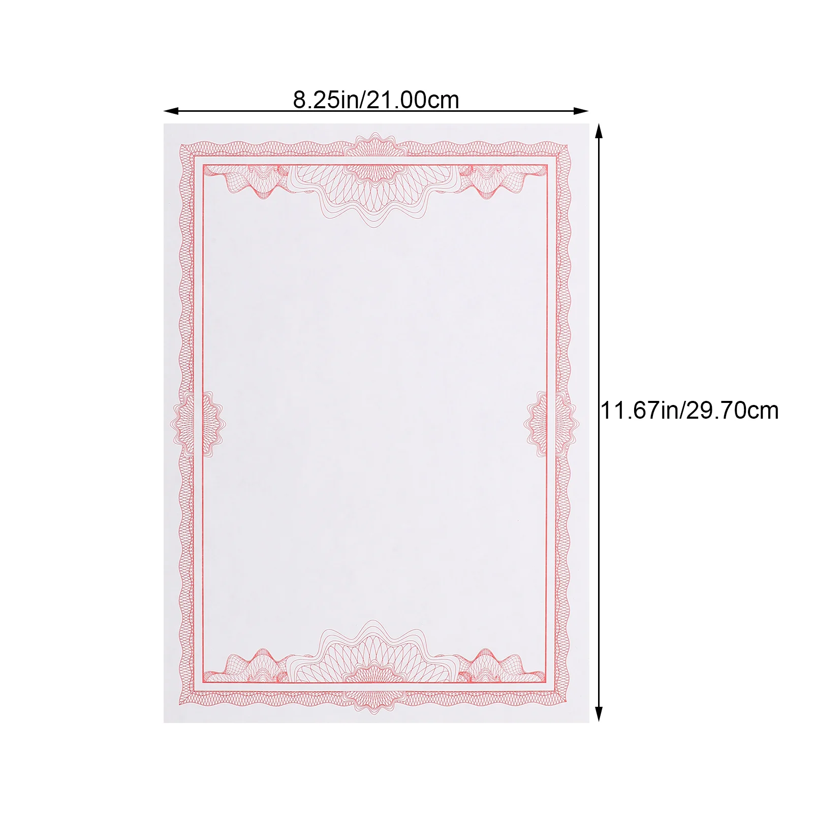 50 hojas de papel para certificados imprimibles, diploma en blanco, premio de cumplimiento, graduación escolar, reconocimiento de Honor, regalo de negocios