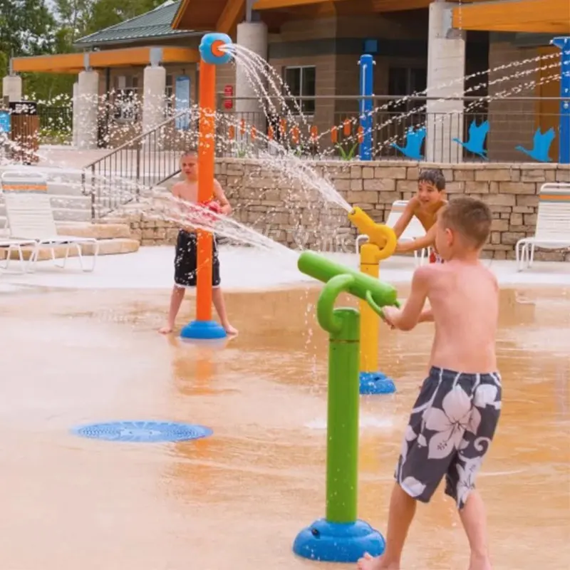 Rotating Stainless Steel Water Spray   Sprinkler Outdoor Amusement Equipment Water Park Swimming Pool Interactive Water World