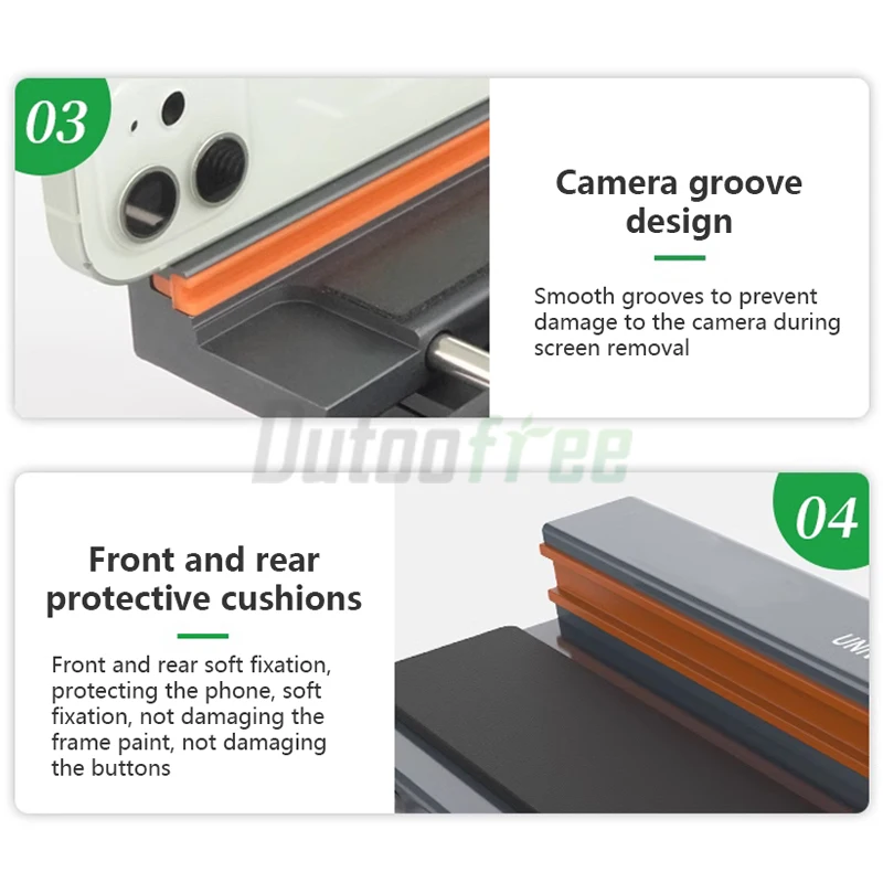 4 In 1 Rotatie Multi-Purpose Armatuur Mobiele Telefoon Verwarming Gratis Scherm Verwijderen Afzonderlijke Klembevestiging Roterende Reparatie Tool