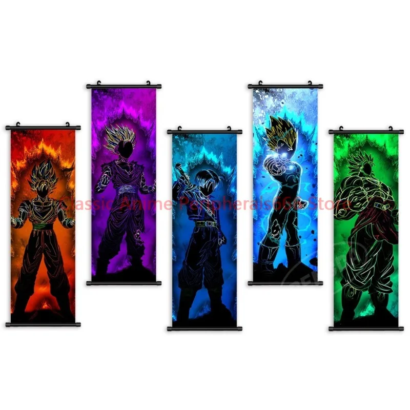 High-definition inkjet painting Dragon Ball Goku Vegeta Super Saiyan hot-selling anime peripheral wall hanging paintings