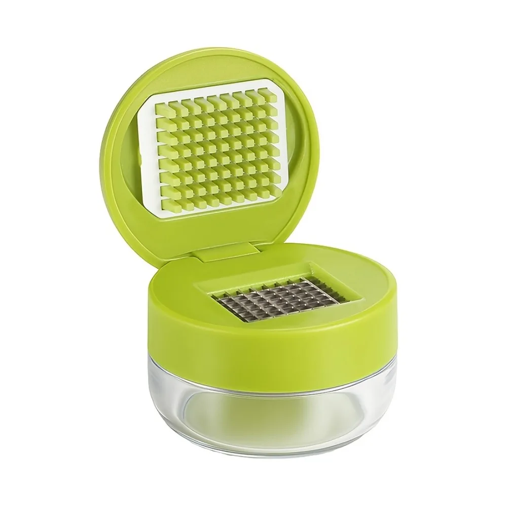 1PC Mini Manual Garlic Chopper, Handheld Garlic Crusher and Onion Vegetable Dicer with Container - view 5