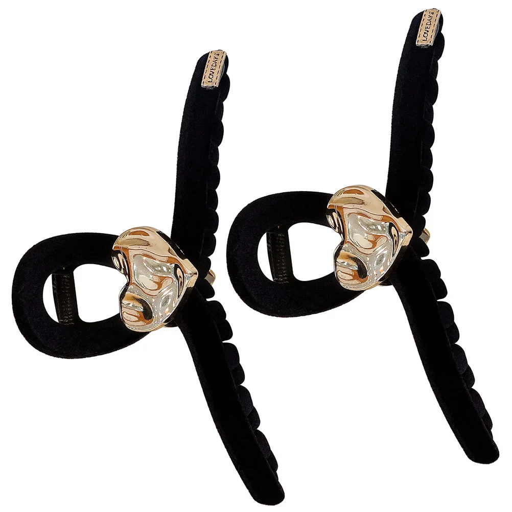 قطعتان من مشابك مخلب الشعر للنساء والفتيات، إكسسوارات تصميم قلب رقيق لتسريحات الشعر المتعددة ومشابك الشعر للمناسبات #1