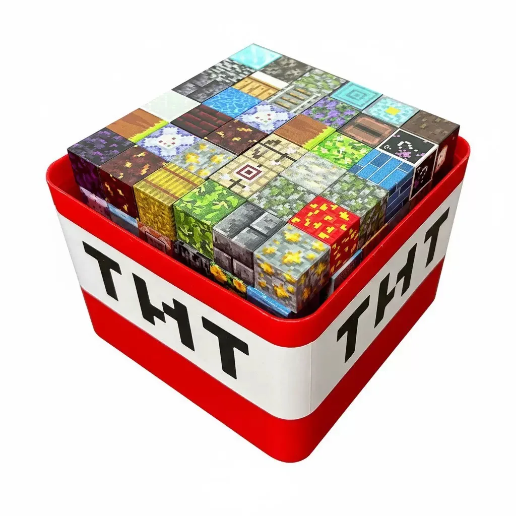 Magnetyczne klocki - zestaw do samodzielnego montażu, budowanie świata dla chłopców i dziewczynek od 3 lat, zabawki sensoryczne dla maluchów, prezenty, zabawka konstrukcyjna, magnetyczna kostka.