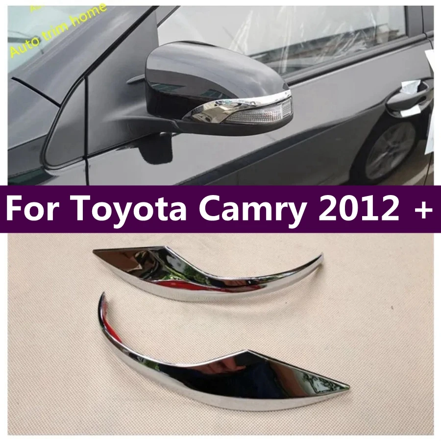 

For Toyota Camry 2012 2013 2014 2015 2016 2017 ABS Chrome Side Door Rearview Mirror Strips Frame Trims Sticker Car Accessories