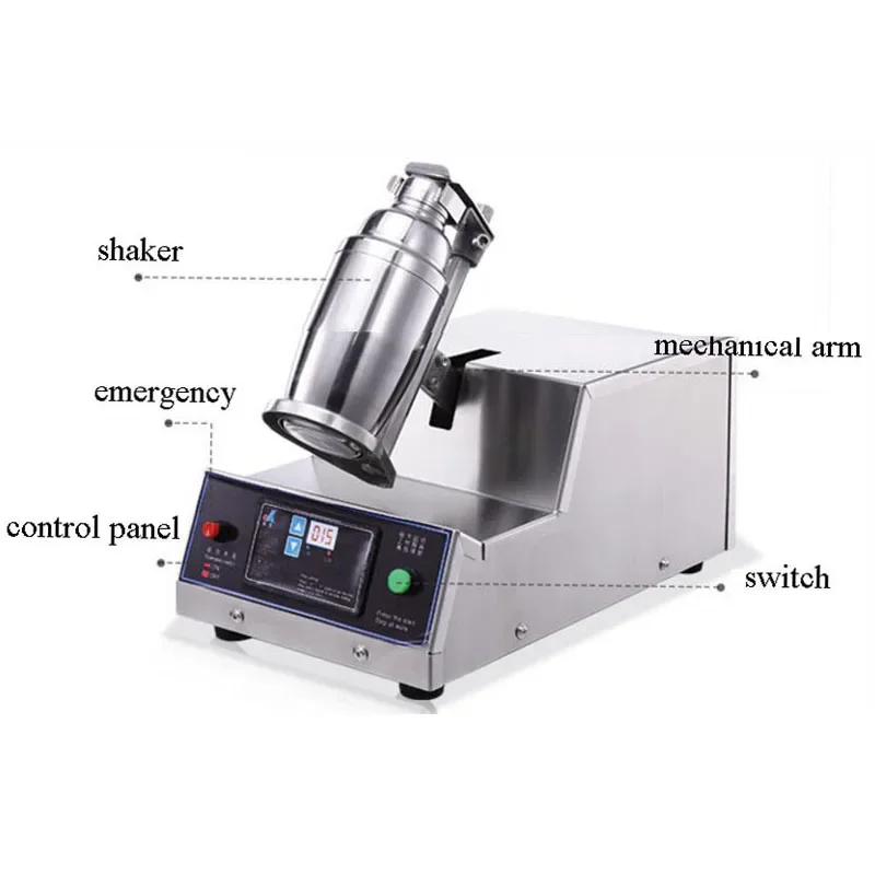 Single Arm Horizontal Stainless Steel Auto Milk Tea Shaker hine Bubble Tea Shaking hine Bubble Tea Shaker