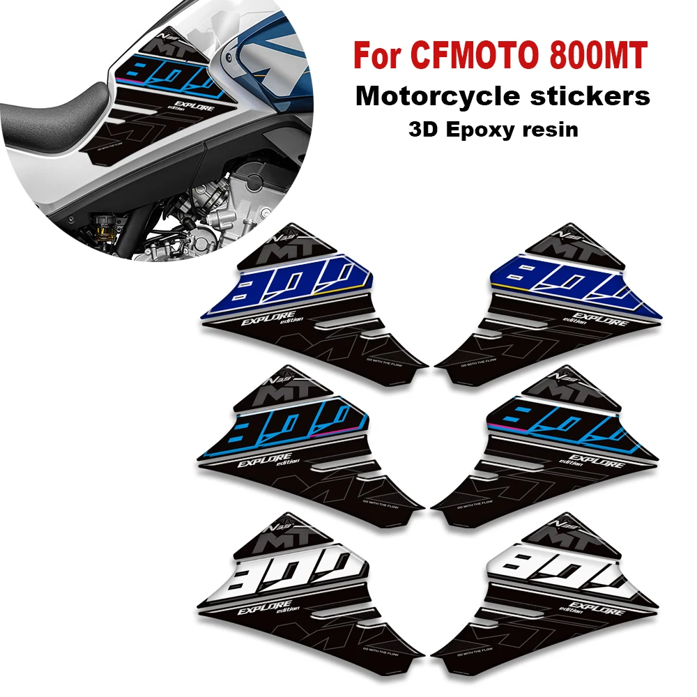 

3D Resin Tank Pad Stickers Motorcycle Fuel Tank Protection Decals For CFMOTO 800MT 800 MT Sport Explore Touring Adventure