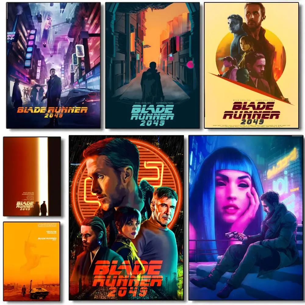 B-Blade Runner 2049 Poster Self Adhesive Sticker Home Bedroom Living Room Game Room Decoration