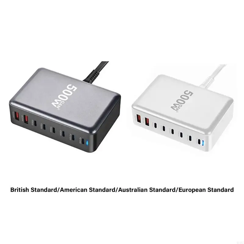 

USB Fast Charging 500W 6 USB C 2 USB A PD Adapters for Phone