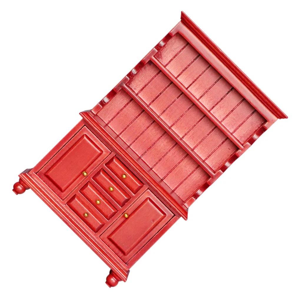 

Vertical Toy Kitchen Cabinet House Mini Vertical Bookcase Bedroom Decor Sturdy Mini Cabinet Storage
