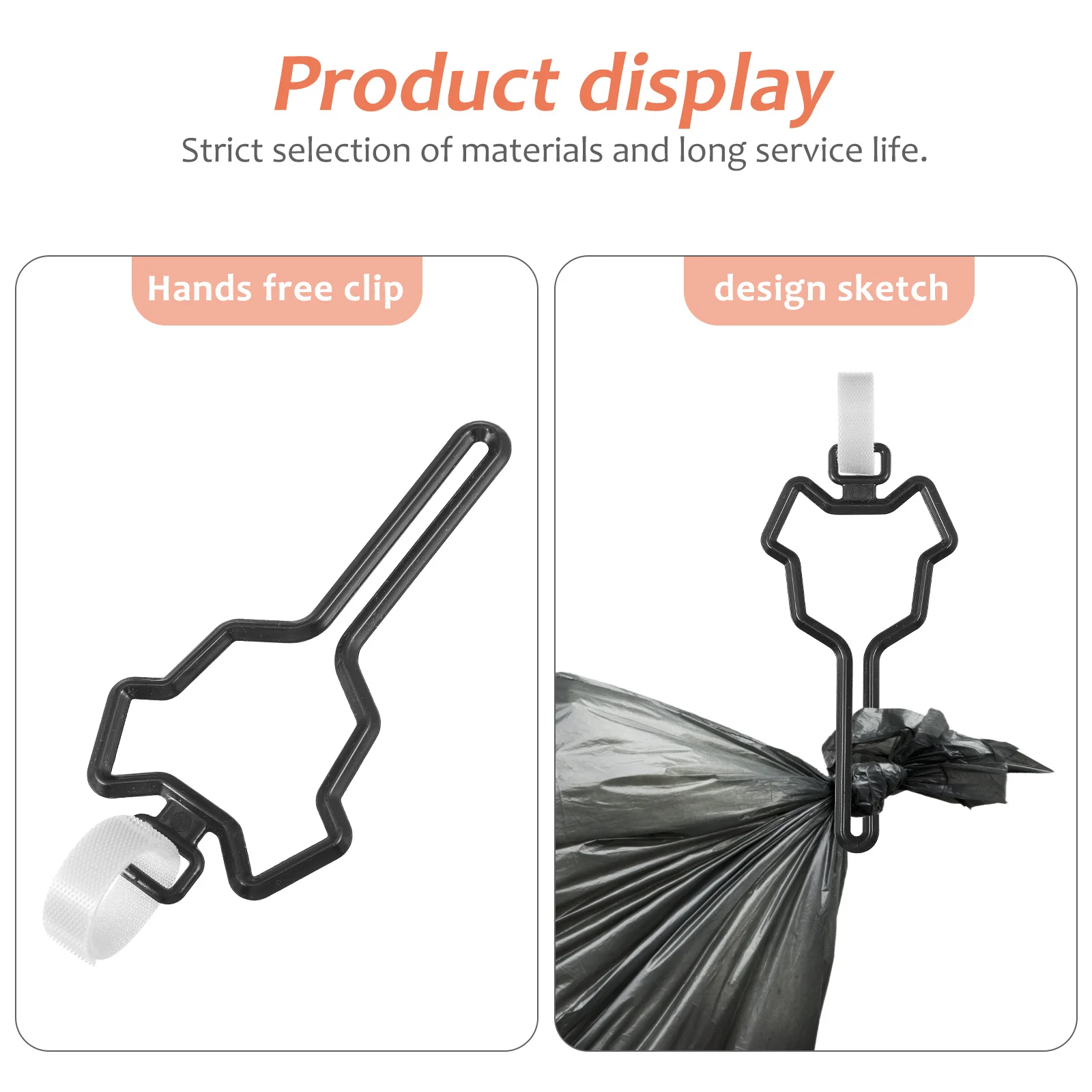 

10Pcs Dog Poop Bag Holder Hands Free Waste Bag Carrier Clip for Leash Stroller Carrier Pet Supplies Dog Leash Clip