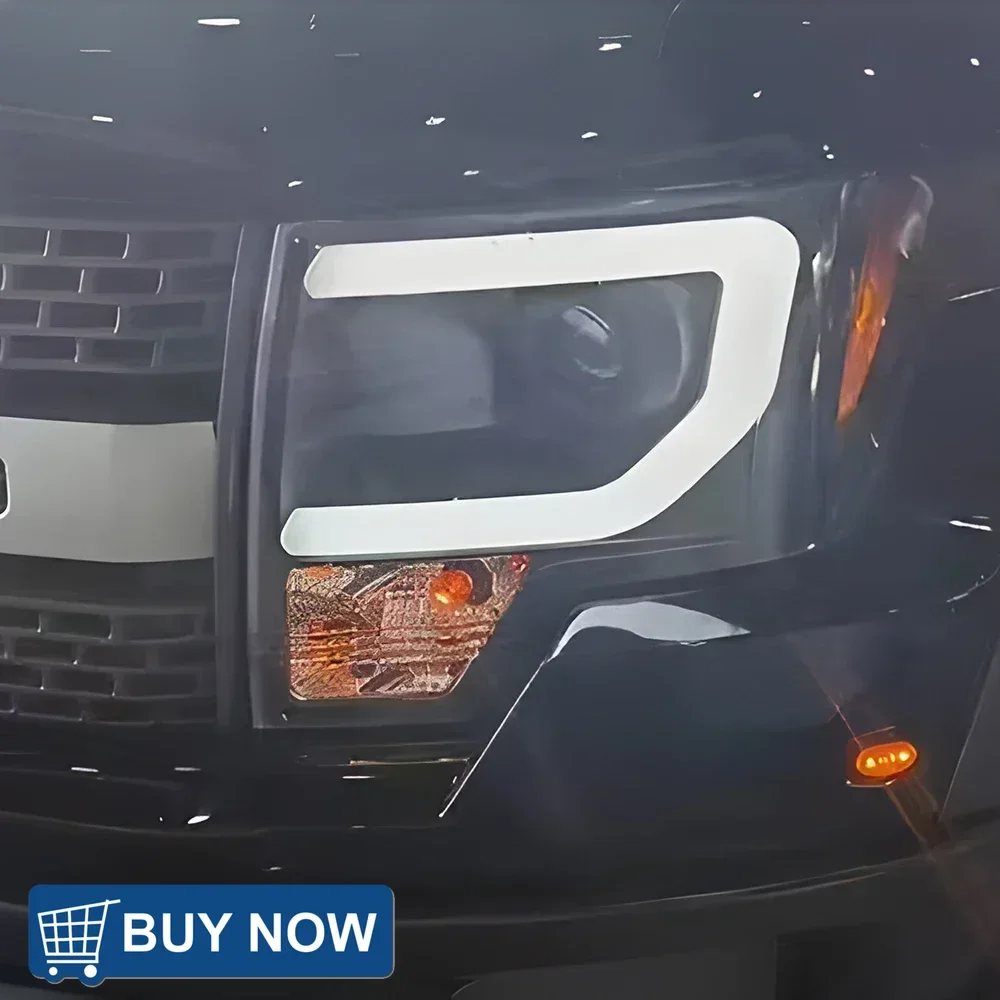 مصابيح السيارة الأمامية لفورد رابتور F150 2009-2014 LED مجموعة المصابيح الأمامية للسيارات ترقية ثنائية البؤرة عدسة العارض الملحقات #3