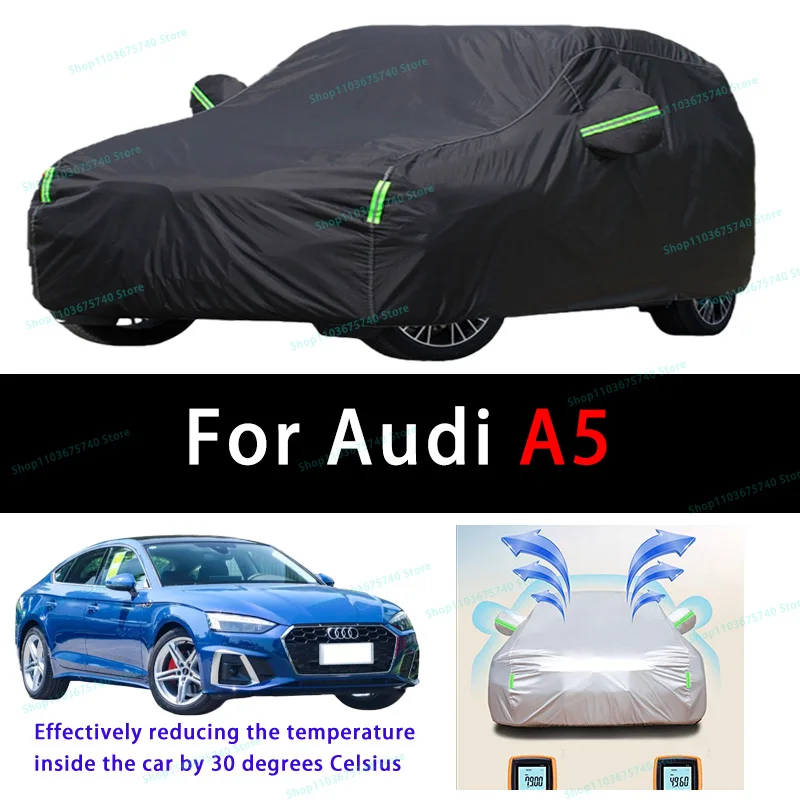 For Audi A5 Summer Full Car Covers Outdoor Sun uv Protection Dust Cooling Protective Auto Protective Cover 