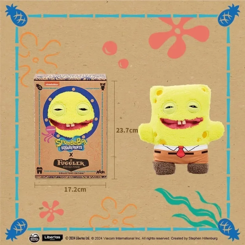 Fuggler Weiche Plüschpuppe SpongeBob Schwammkopf Zähne Monster Serie Hässliches Spielzeug 22 cm Cartoon-Figuren Lustiges Sammeln Kinder Geschenk