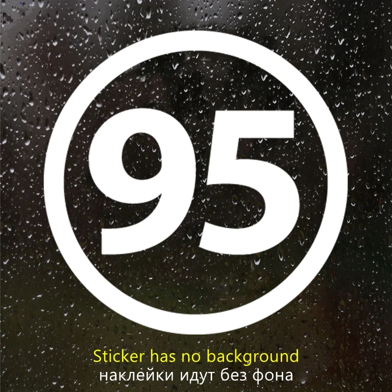 ตลกไวนิล Decal รอบหมายเลข95รถสติกเกอร์สติกเกอร์กันน้ำรถบรรทุกกันชนด้านหลัง20219 #