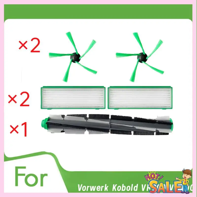 Vorwerk Kobold VR200 VR300 진공 청소기 액세서리 롤러 사이드 브러시 HEPA 필터 용 A88X 5 Pcs 초내구성 액세서리