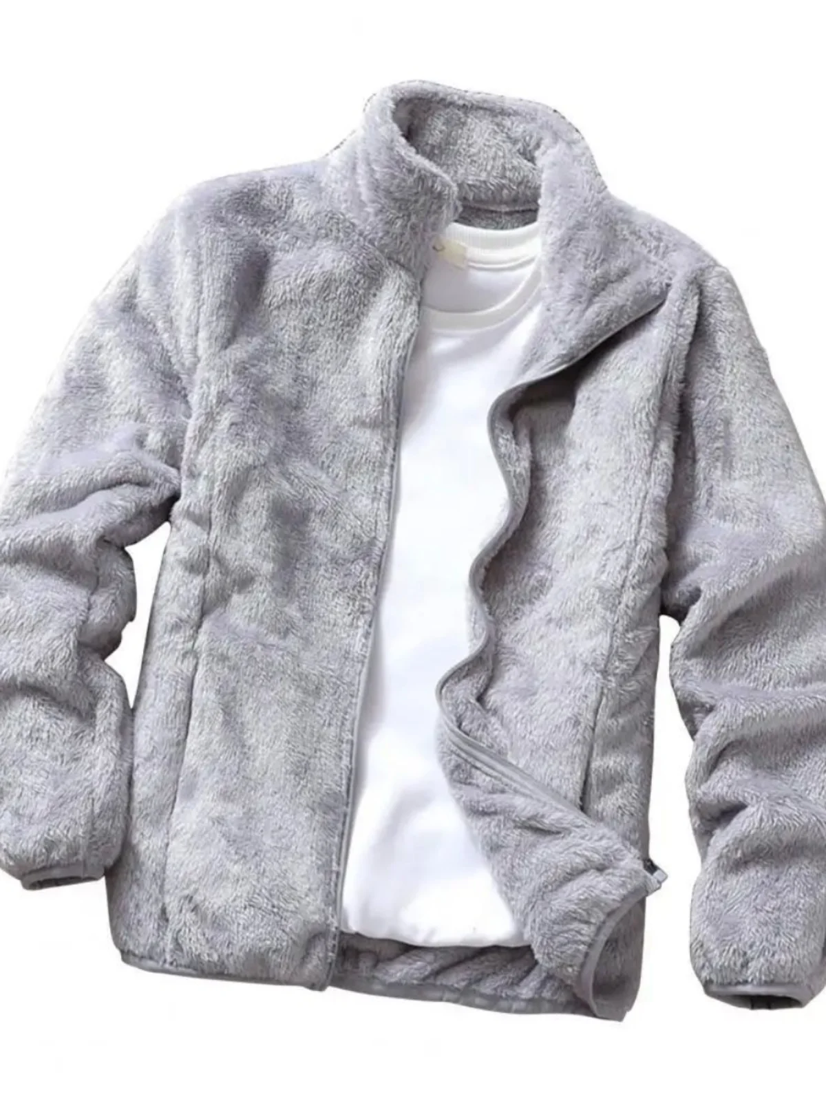 

Мужская свободная теплая куртка с воротником-стойкой Jaet, осенняя мода, длинная верхняя одежда на молнии, молодежная спортивная одежда обычного кроя