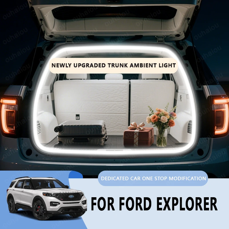 

For 2018-2025 Ford ‌Explorer trunk light modification light Atmosphere lights White warm white Rear Trunk LED Light Bar