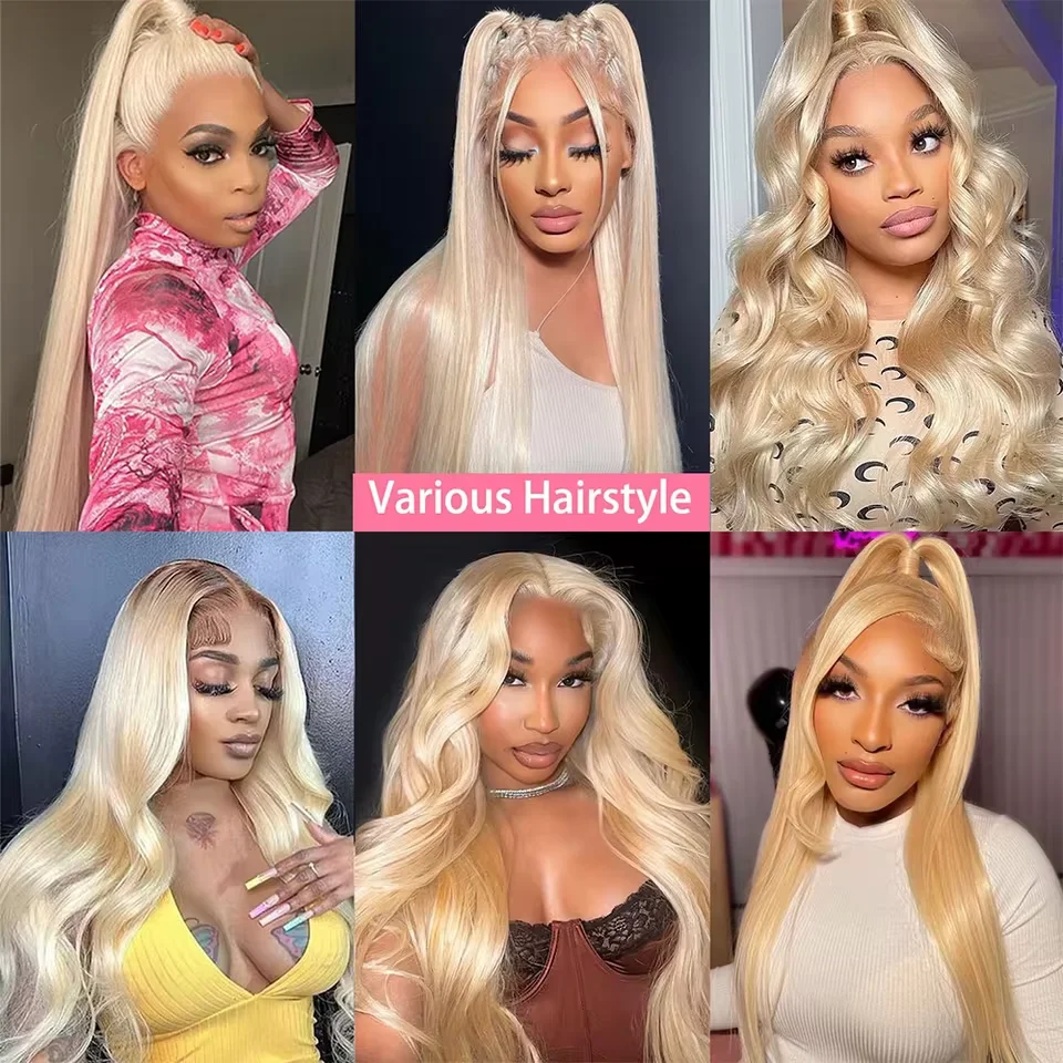 Blonde 613 Human Hair Wigs Straight Hd Lace Frontal Wig 13X6 Brazilian Wig For Black Women 30 40 Inch Lace Front Wig 200 Density - view 4