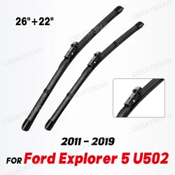  Wiper LHD Front Wiper Blades For Ford Explorer 5 U502 2011 - 2019 Windshield Windscreen Window Car Rain Brushes 26