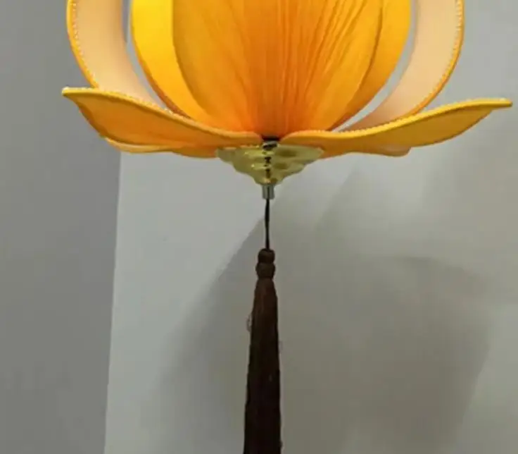 

Chinese Fabric Zen Chandelier Chandelier Classical Lotus Lamp Temple Hall Living Room Restaurant Restaurant Lights