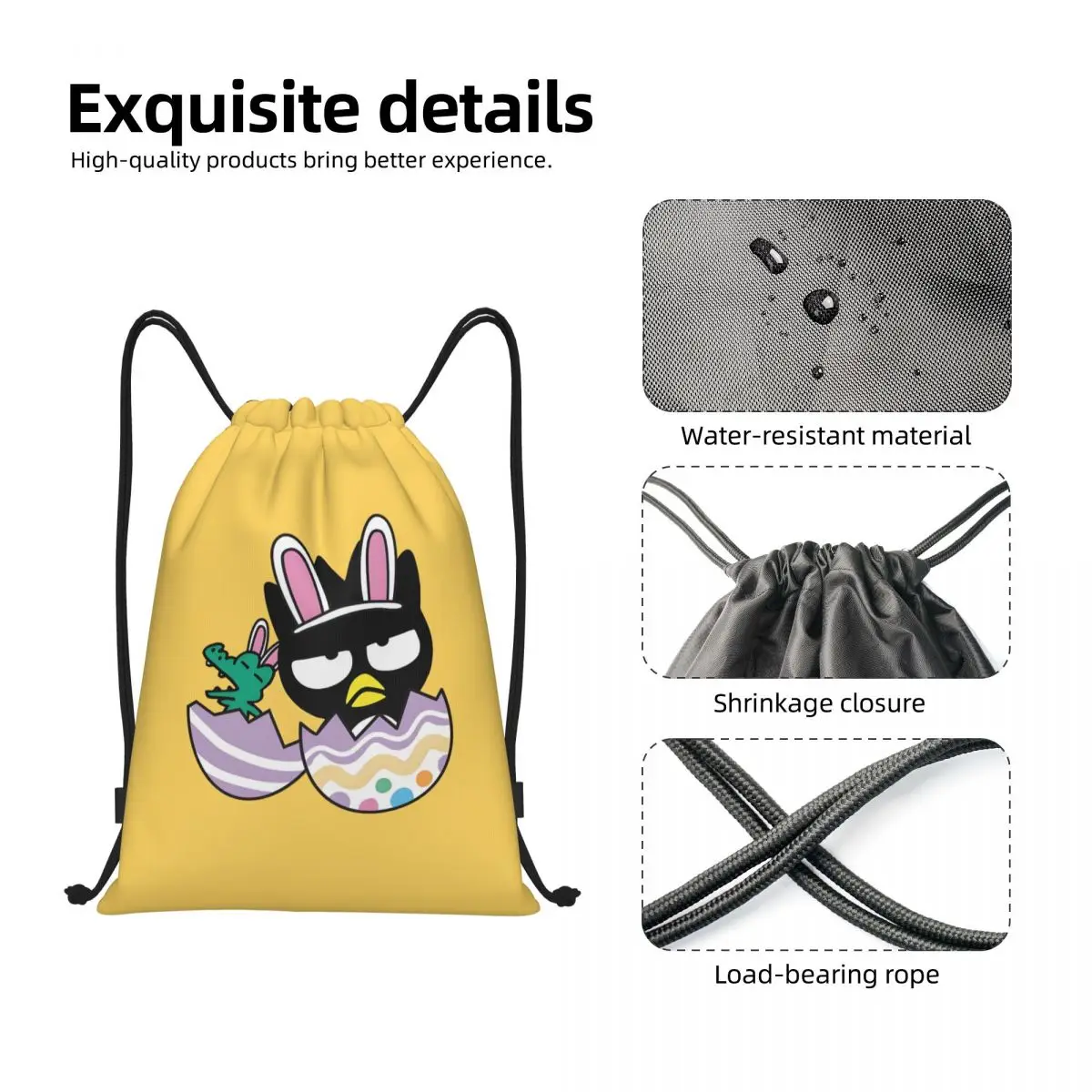 Borsa con coulisse personalizzata BADBADTZ-MARU Donna Uomo Zaino leggero per palestra sportiva Pinguino fresco