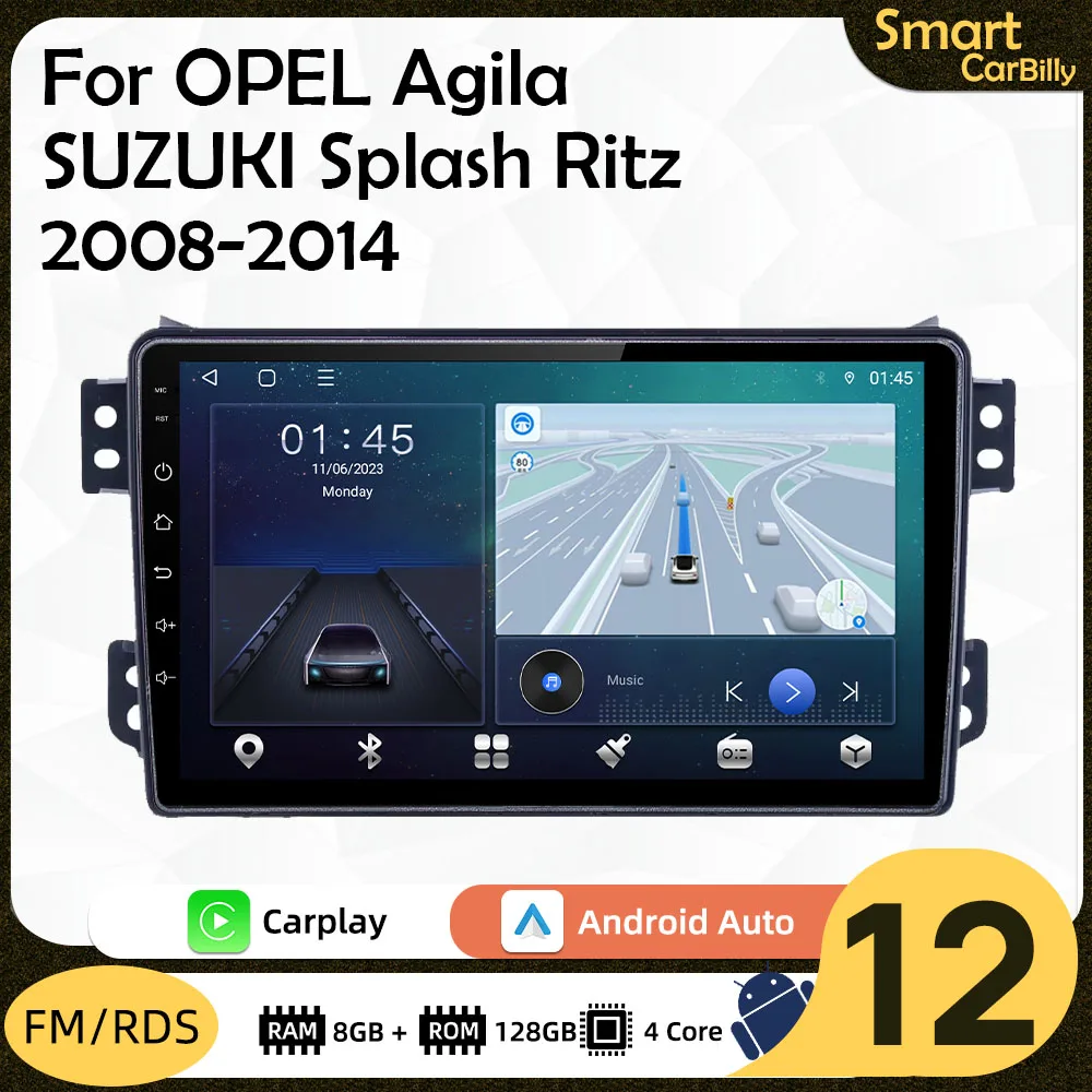 2 Din Android Car Stereo for SUZUKI Splash Ritz OPEL Agila 2008-2014 Car Radio WIFI GPS Navigation Multimedia Player Head Unit