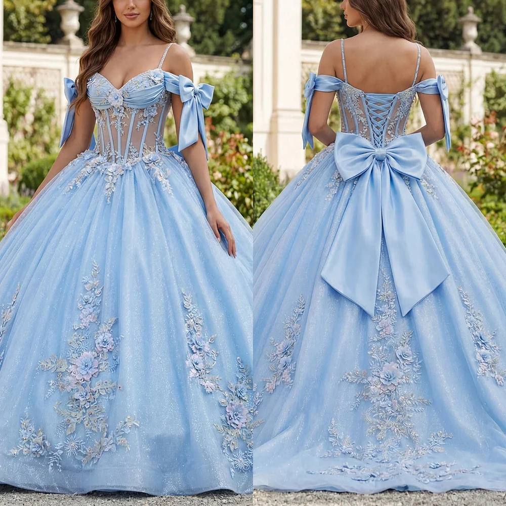 Customized Off Shoulder Floor Length Appliques A-line Sweetheart Bow Luxury Evening Dress Robe Pour Mariage Invité فساتين السهرة